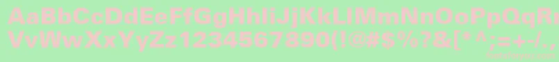 UniversLt75Black Font – Pink Fonts on Green Background