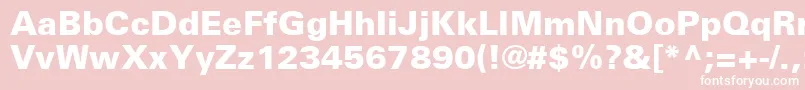 UniversLt75Black Font – White Fonts on Pink Background