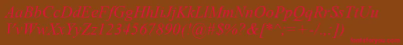 Шрифт TimesNewRomanKoi8Italic – красные шрифты на коричневом фоне