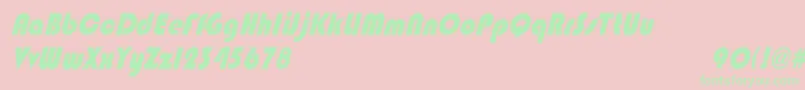 BlippocndoblHeavy Font – Green Fonts on Pink Background