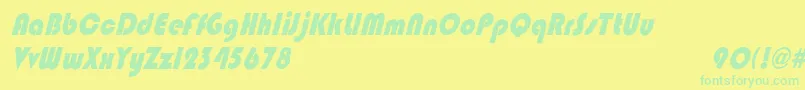Czcionka BlippocndoblHeavy – zielone czcionki na żółtym tle