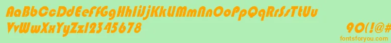 BlippocndoblHeavy Font – Orange Fonts on Green Background