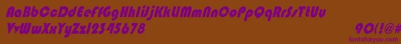 BlippocndoblHeavy Font – Purple Fonts on Brown Background