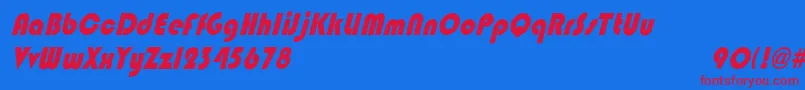 BlippocndoblHeavy Font – Red Fonts on Blue Background