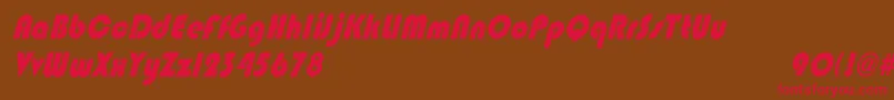 BlippocndoblHeavy Font – Red Fonts on Brown Background