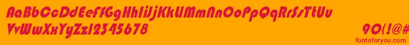 BlippocndoblHeavy-Schriftart – Rote Schriften auf orangefarbenem Hintergrund