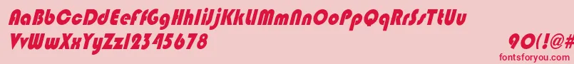 BlippocndoblHeavy Font – Red Fonts on Pink Background