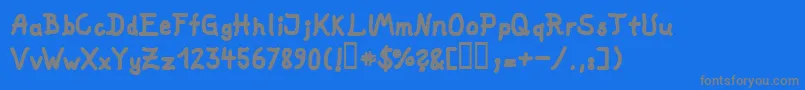 Fat Marker Font – Gray Fonts on Blue Background