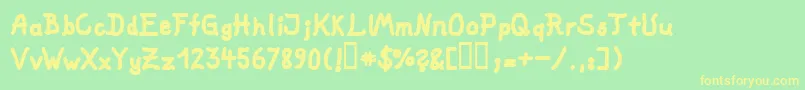 Fat Marker Font – Yellow Fonts on Green Background