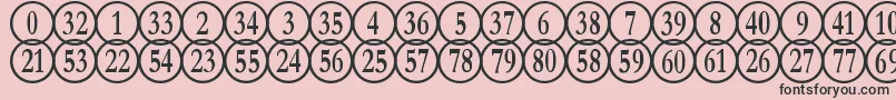 NumberpilereversedRegular Font – Black Fonts on Pink Background