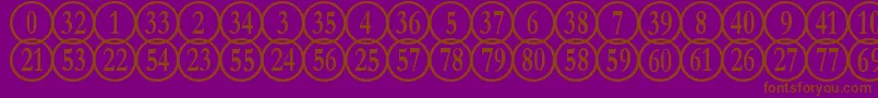 NumberpilereversedRegular-fontti – ruskeat fontit violetilla taustalla