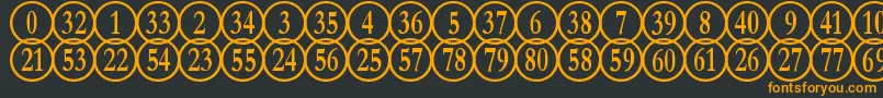 NumberpilereversedRegular Font – Orange Fonts on Black Background