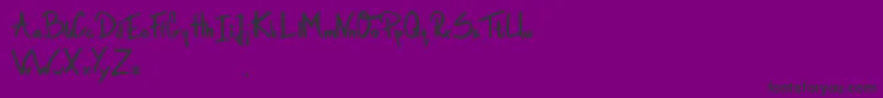 GamblerInTown-Schriftart – Schwarze Schriften auf violettem Hintergrund