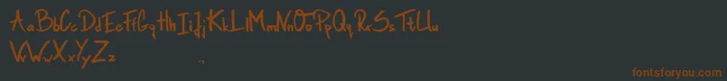 GamblerInTown-fontti – ruskeat fontit mustalla taustalla