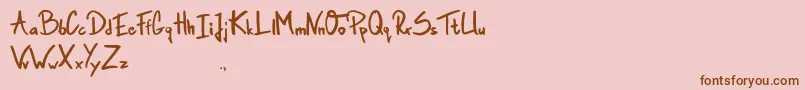 GamblerInTown Font – Brown Fonts on Pink Background