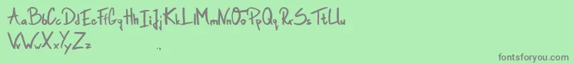 GamblerInTown Font – Gray Fonts on Green Background
