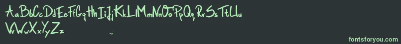 GamblerInTown Font – Green Fonts on Black Background
