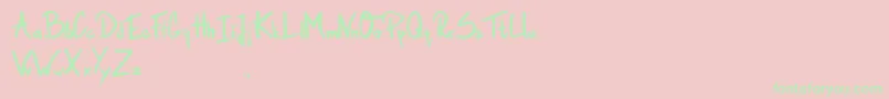GamblerInTown Font – Green Fonts on Pink Background