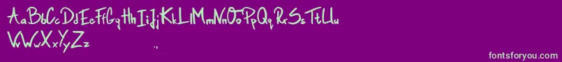 GamblerInTown Font – Green Fonts on Purple Background