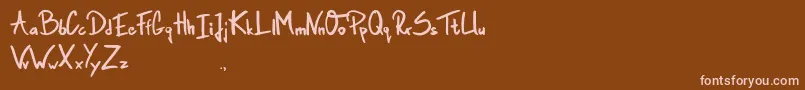 GamblerInTown Font – Pink Fonts on Brown Background