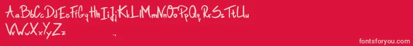 GamblerInTown Font – Pink Fonts on Red Background