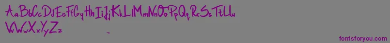 GamblerInTown Font – Purple Fonts on Gray Background