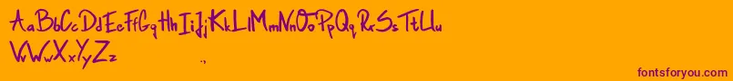 Шрифт GamblerInTown – фиолетовые шрифты на оранжевом фоне