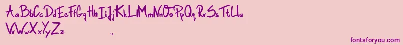 GamblerInTown Font – Purple Fonts on Pink Background