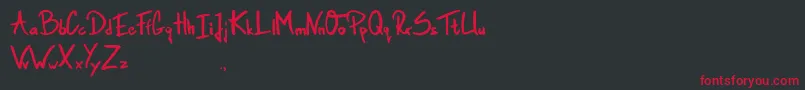 GamblerInTown Font – Red Fonts on Black Background