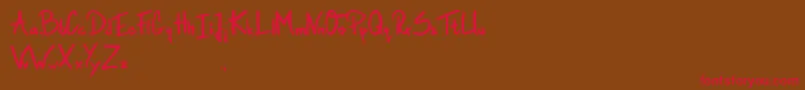 GamblerInTown Font – Red Fonts on Brown Background