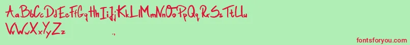GamblerInTown Font – Red Fonts on Green Background