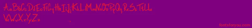 GamblerInTown Font – Red Fonts on Purple Background