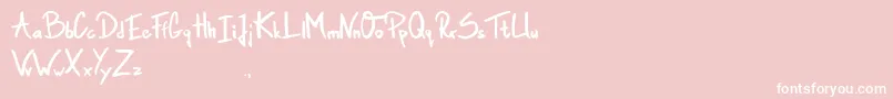 GamblerInTown Font – White Fonts on Pink Background