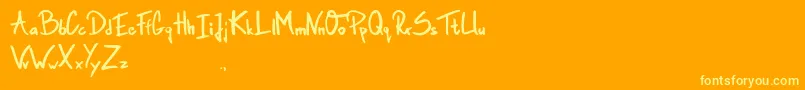 GamblerInTown Font – Yellow Fonts on Orange Background