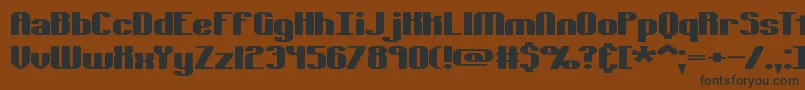 Шрифт Tsextols – чёрные шрифты на коричневом фоне