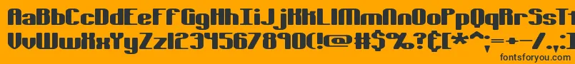 Tsextols Font – Black Fonts on Orange Background