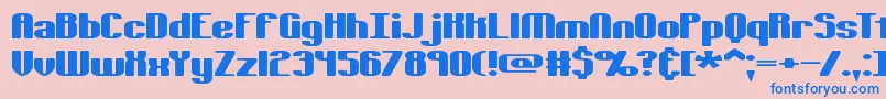Tsextols Font – Blue Fonts on Pink Background