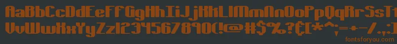 Tsextols Font – Brown Fonts on Black Background