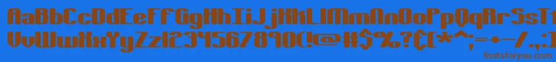 Tsextols Font – Brown Fonts on Blue Background