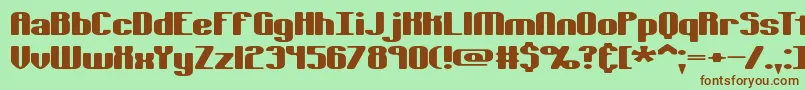 Tsextols Font – Brown Fonts on Green Background