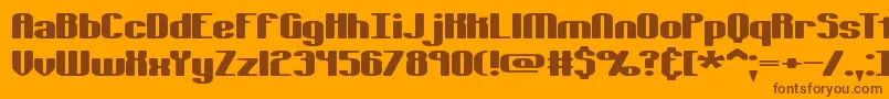 Tsextols Font – Brown Fonts on Orange Background