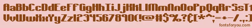 Tsextols Font – Brown Fonts on Pink Background
