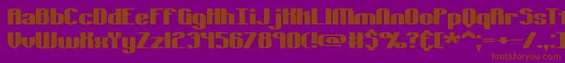 Tsextols Font – Brown Fonts on Purple Background