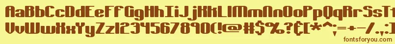 Tsextols Font – Brown Fonts on Yellow Background