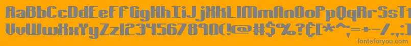 Tsextols Font – Gray Fonts on Orange Background