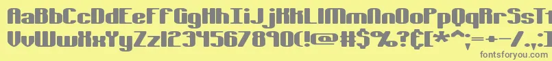 Tsextols Font – Gray Fonts on Yellow Background