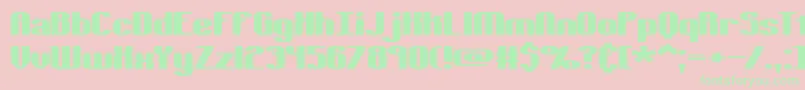 Tsextols Font – Green Fonts on Pink Background