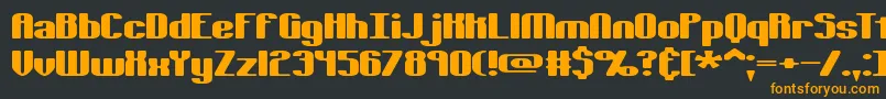 Tsextols Font – Orange Fonts on Black Background