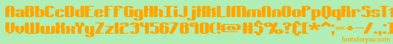 Tsextols Font – Orange Fonts on Green Background