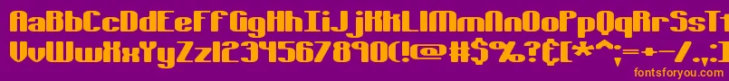 Tsextols Font – Orange Fonts on Purple Background